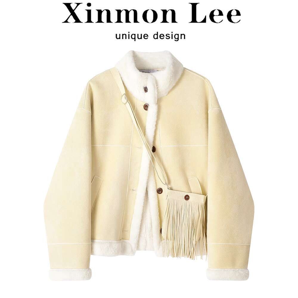 Jual XinmonLee susu kuning zaman barat mengurangi mantel bulu rusa ...