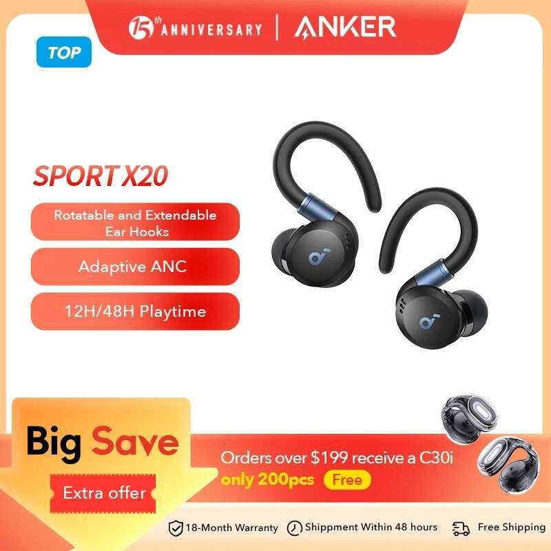 soundcore by Anker Sport X20 Draadloze Oordopjes Zwart