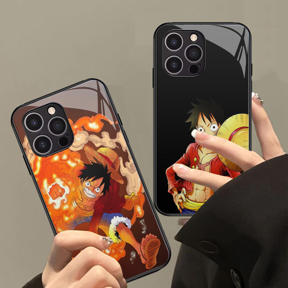 Jual XI40 One Piece Luffy Kaca Casing untuk iPhone 11 6S 12 6 Mini Pro ...