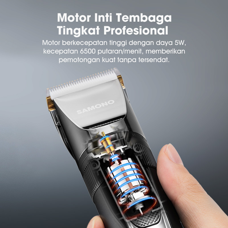 Jual SAMONO Shaver Elektrik Smart Trimmer Alat Cukur Rambut Jenggot