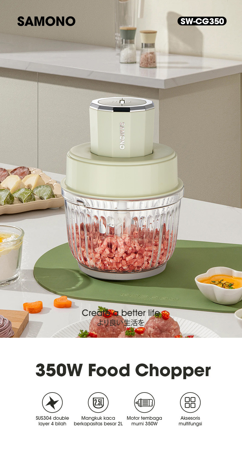 Jual SAMONO Food Chopper 2.5L Multifungsi chopper daging chopper daging ...