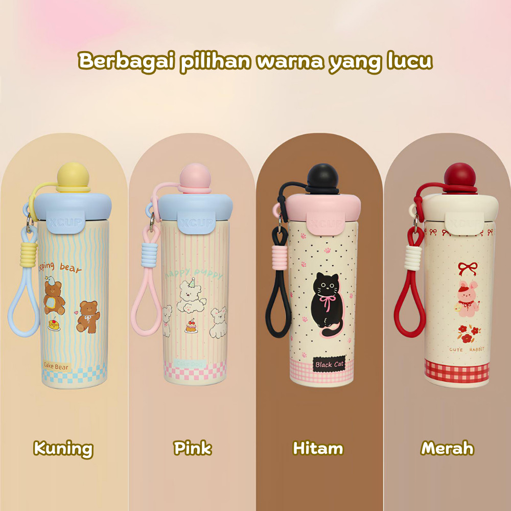 Jual JOYCOOK Botol Minum Stainless 600ml Xcup Cute Design Anti Bocor ...