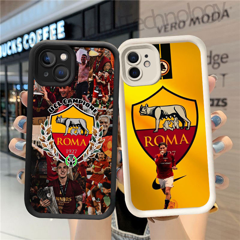 Jual UK-21 Roma Football Club logo Hitam Putih silikon lembut Casing ...