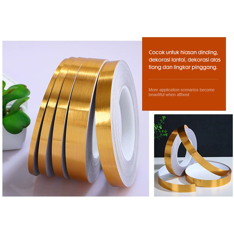 Jual Paus Biru Medan - Sticker List Gold Plat Strip Dinding Lantai 25 / ...