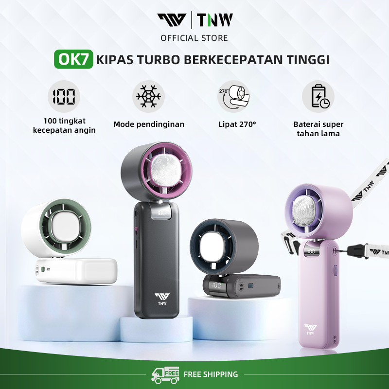 Jual TNW OK7 Kipas Angin Portable Handheld Fan Adjustable Turbo Kipas ...