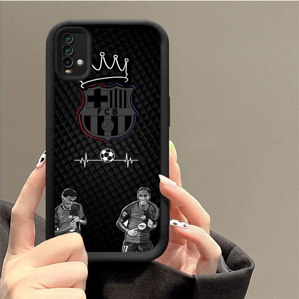 Custodia Silicone Per Xiaomi Redmi Note 13 4G / Poco M6 4G - FC Barcelona Strisce Blaugrana Trasparente (Licenza Ufficiale) - 2