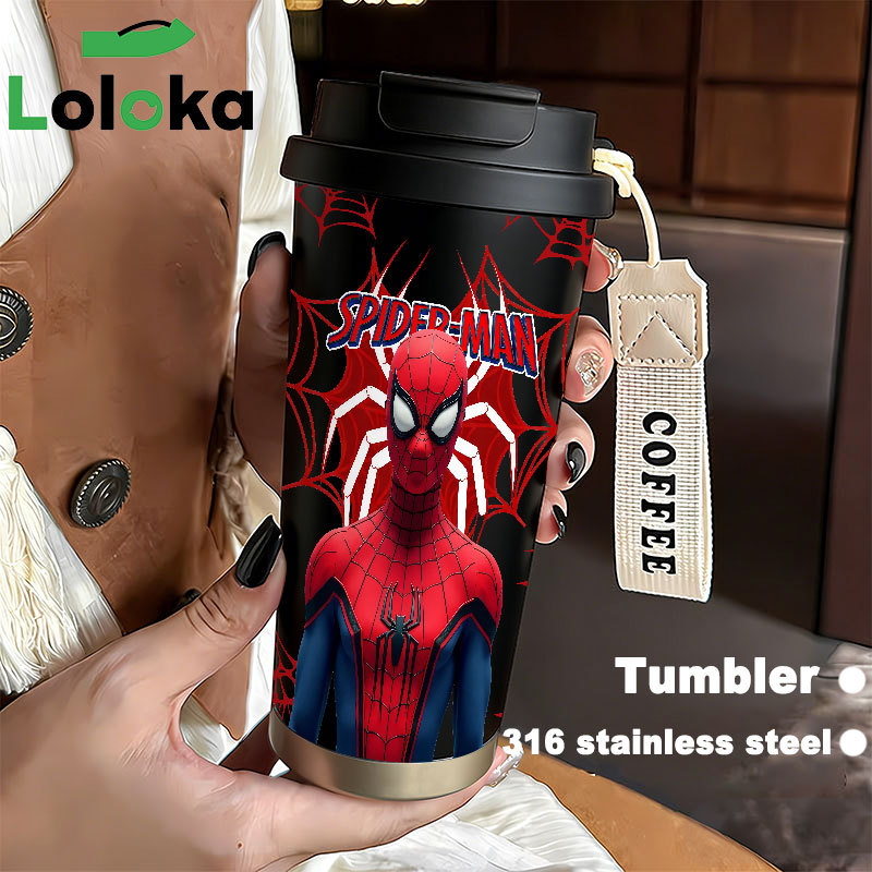Tumbler Stainless Steel Aesthetic 316 Mug 500ML Siswa Portabel Coffee Cup Sport Thermos,Botol Minum Anak ke Sekolah,Gelas Minum Travel Mug Panas Untuk Teh,Susu,Kopi,Tumbler murah anti bocor dan tumpah, Double layer Tahan Panas dan Dingin 24 Jam LLBQQQ1534