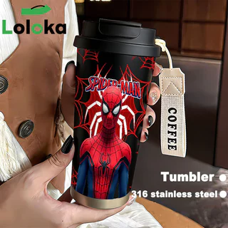 Tumbler Stainless Steel Aesthetic 316 Mug 500ML Siswa Portabel Coffee Cup Sport Thermos,Botol Minum Anak ke Sekolah,Gelas Minum Travel Mug Panas Untuk Teh,Susu,Kopi,Tumbler murah anti bocor dan tumpah, Double layer Tahan Panas dan Dingin 24 Jam LLBQQQ1534