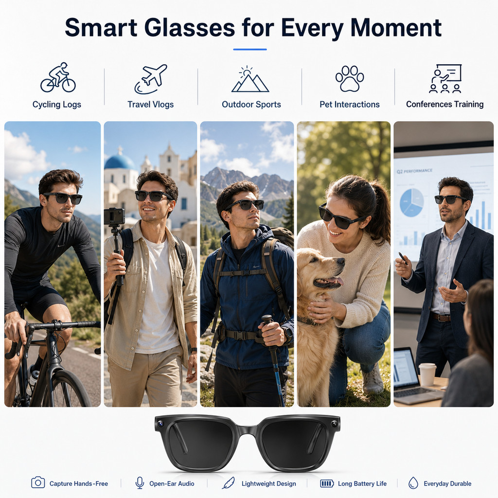 Jual SKMEI Smart Glasses Q11 Kamera 800MP Remote Photo & HD Video ...