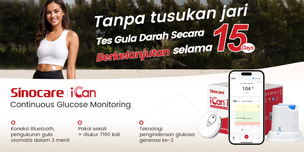 Jual 1- 4 Pcs Sinocare CGM iCan i3 - Alat Cek Gula Darah Real-Time ...