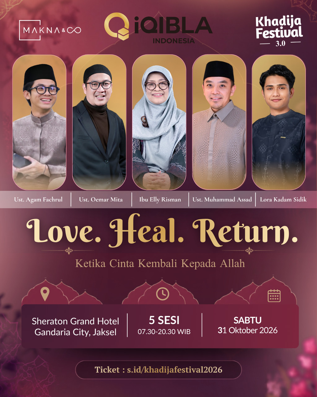 Jual Spesial Khadija Festival Free 1 Tiket 5 Sesi | iQibla Zikr Ring ...