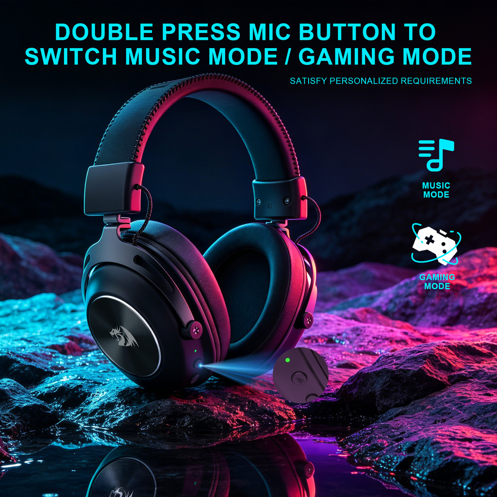 Jual Redragon H894 4-Mode Wireless Gaming Headset 53mm Drivers Multi ...