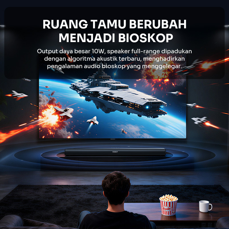 Jual ROBOT Speaker Soundbar Home Theater Speaker TV Bluetooth 6.0 Dual ...