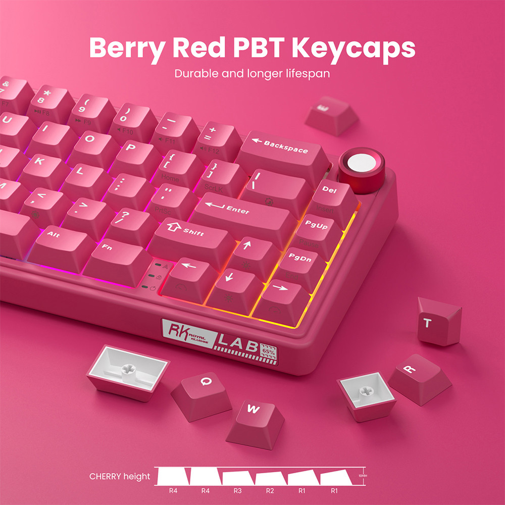 Jual RK Royal Kludge RK R65 Berry Red Gasket Wired Hot Swapple ...