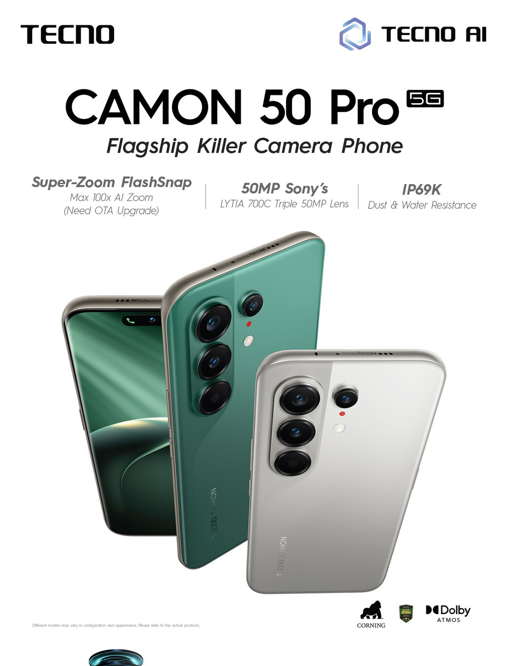 Jual TECNO CAMON 50 PRO 5G 12GB/256GB, 50MP Sony LYT-700C, 50MP 3x ...