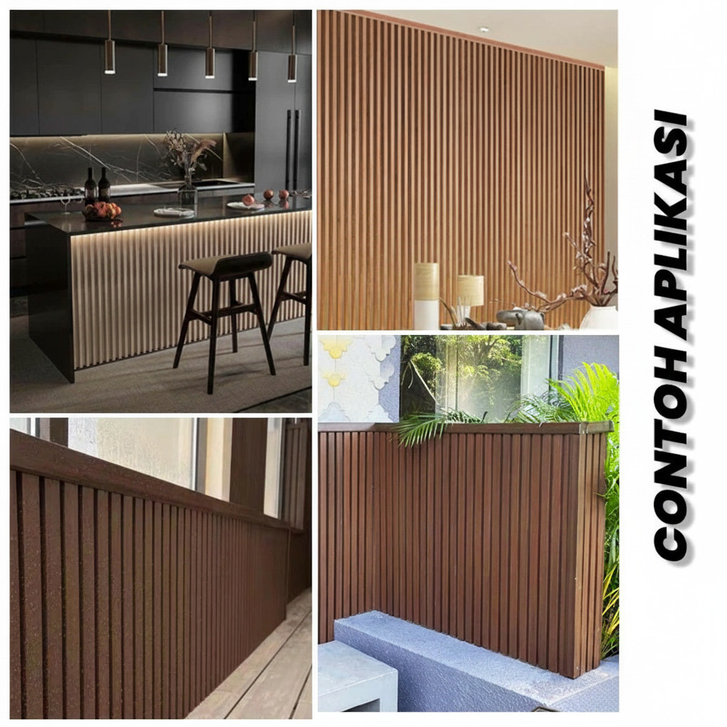 Jual WoodPanel PVC Wall Panel Dinding Motif Kayu 3D Wpc Panel Ukuran ...