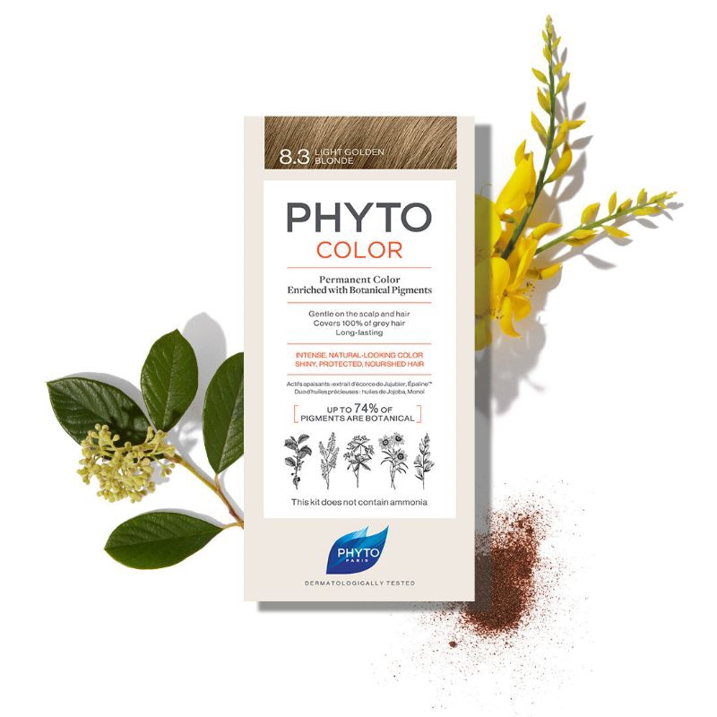 Jual Phyto Color 8.3 Light Golden Blonde Blond Hair Colour Cat Rambut ...