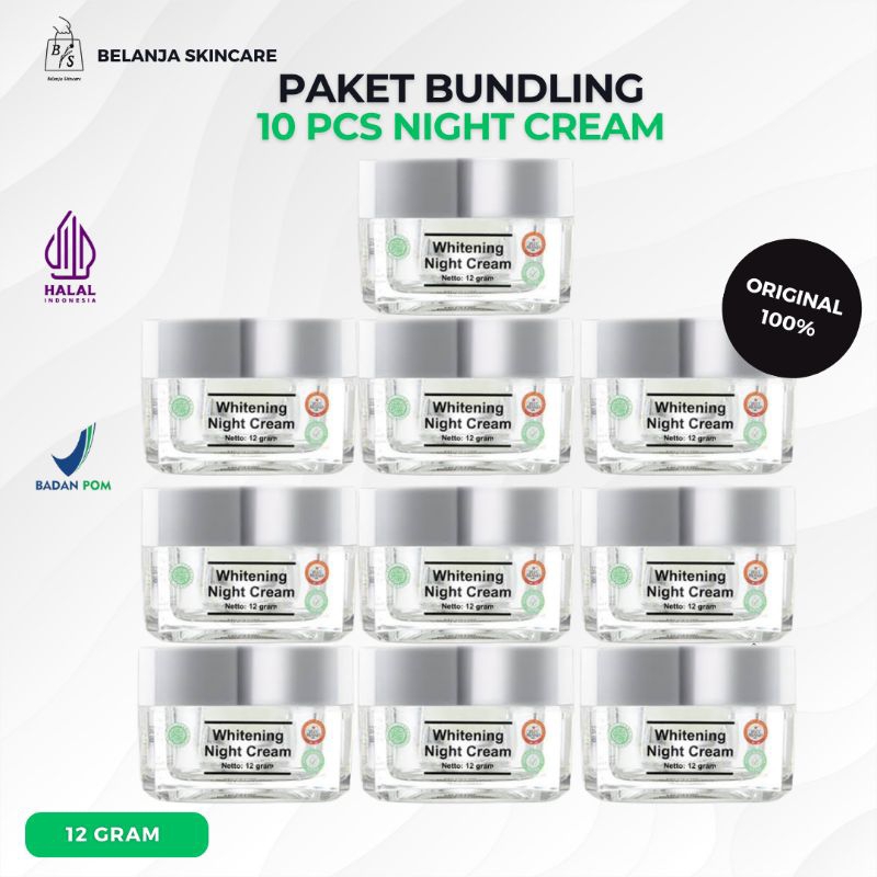 Jual PAKET BANDLING NIGHT CREAM 10 PCS | Shopee Indonesia