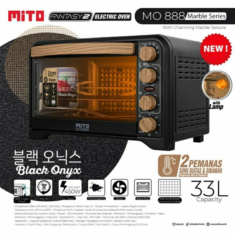 Picture Idea: Jual Mito Fantasy2 Electric Oven Mo 888 Marble Series Black