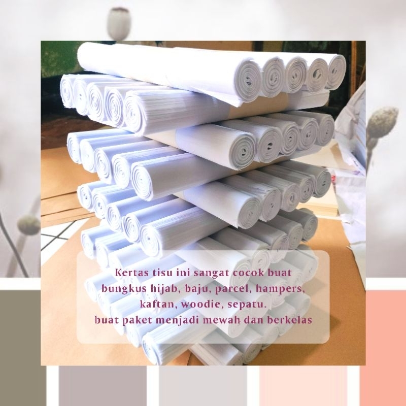 Jual Kertas Tisu Packing Kemasan 31x55 cm Bungkus Baju Sepatu Bunga ...