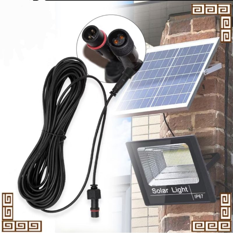 Jual Kabel Ekstensi Solar Panel Lampu Panel Surya 5 Meter | Shopee ...