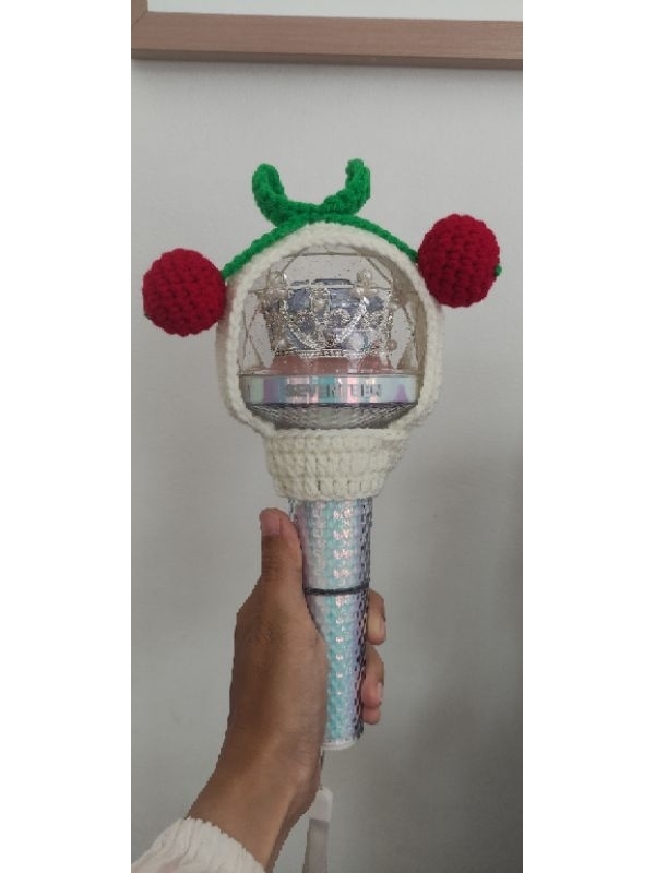 Jual Crochet Lightstick Head Cover/ tudung Lightstik rajut Seventeen ...