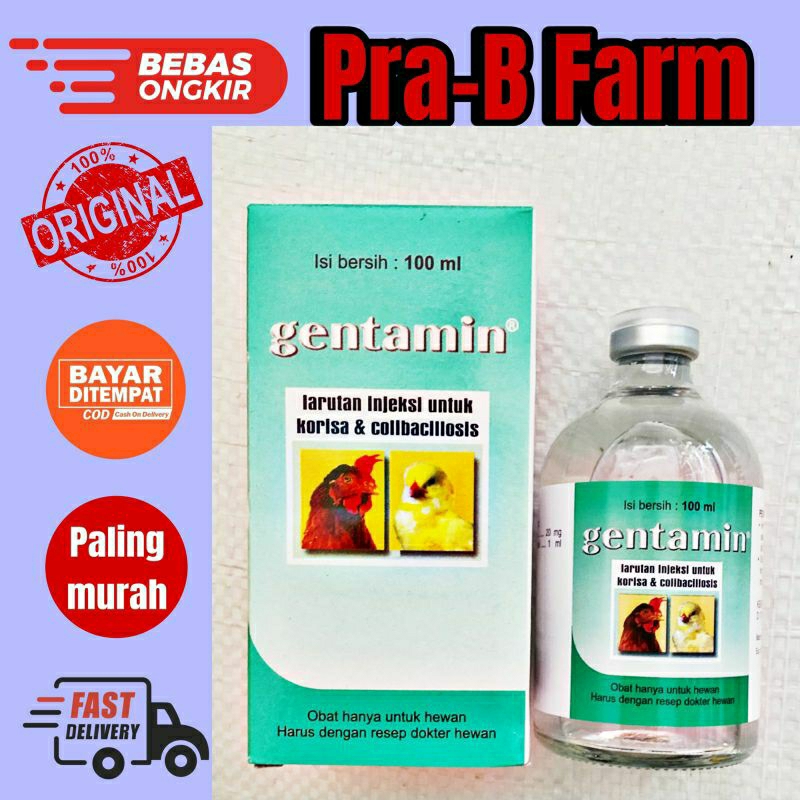 Jual GENTAMIN 100 ML MEDION obat injeksi korisa dan collibacillosis ...