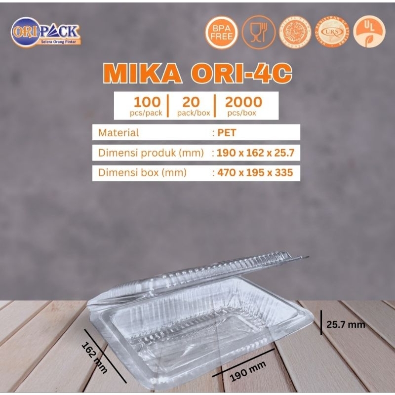 Jual (1 pack isi 100pcs) Oripack Mika 4C | Shopee Indonesia