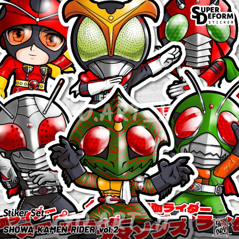 Jual Stiker Set - Showa Kamen Rider Vol.2 | Shopee Indonesia