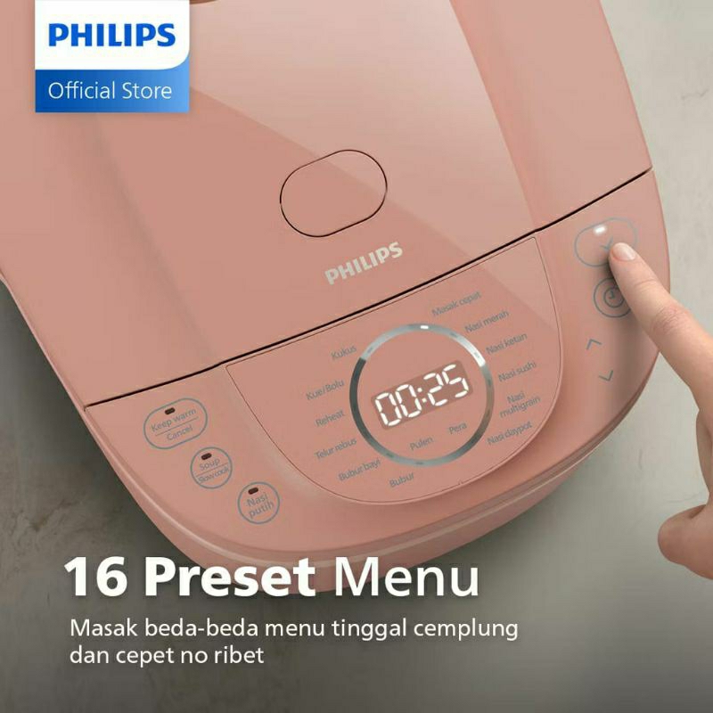 Jual Philips Digital Rice Cooker Magicom Penanak Nasi HD4716 1,8L 3000 ...