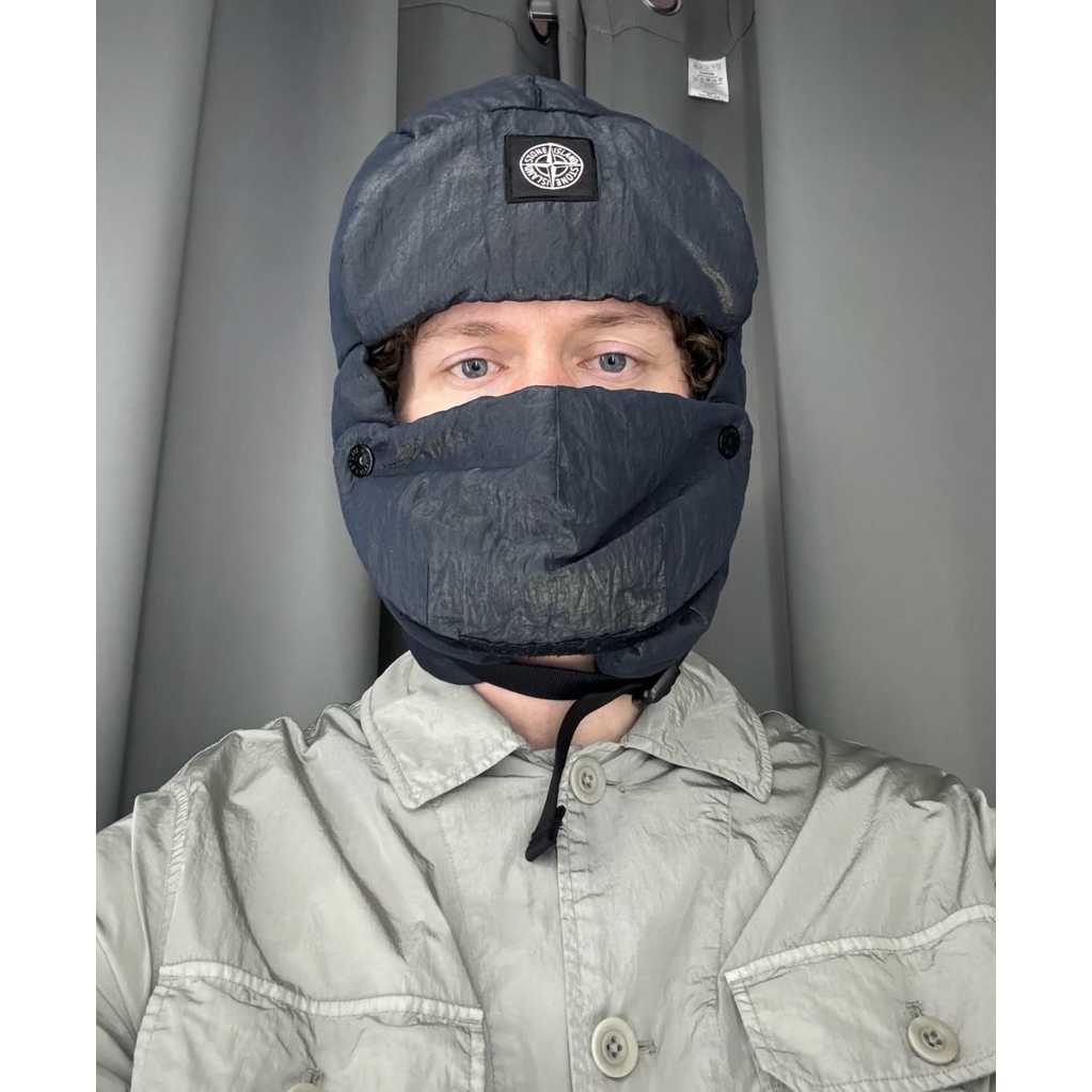 Island Nylon Metal Trapper Hat Stone Island Down Hat Jual Stone 