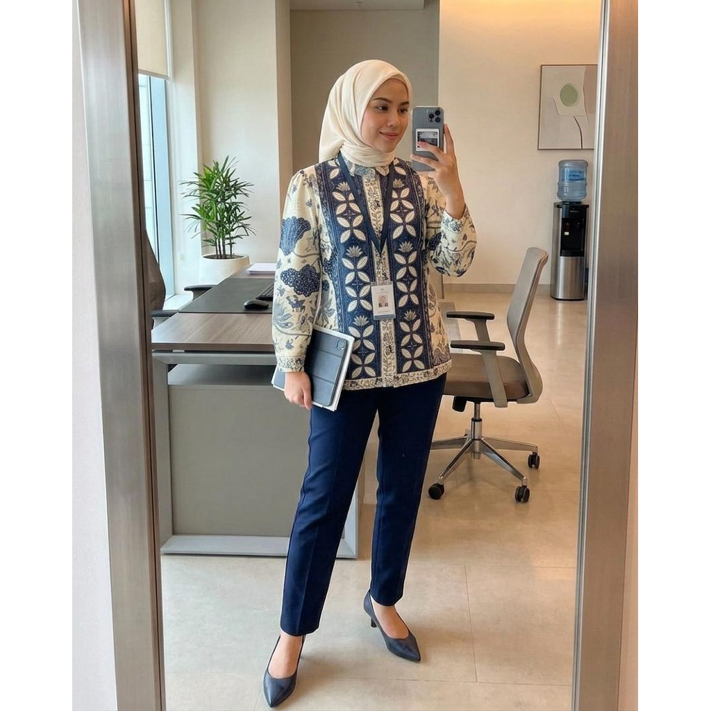 Amarta blous atasan wanita baju batik,batik kerja wanita