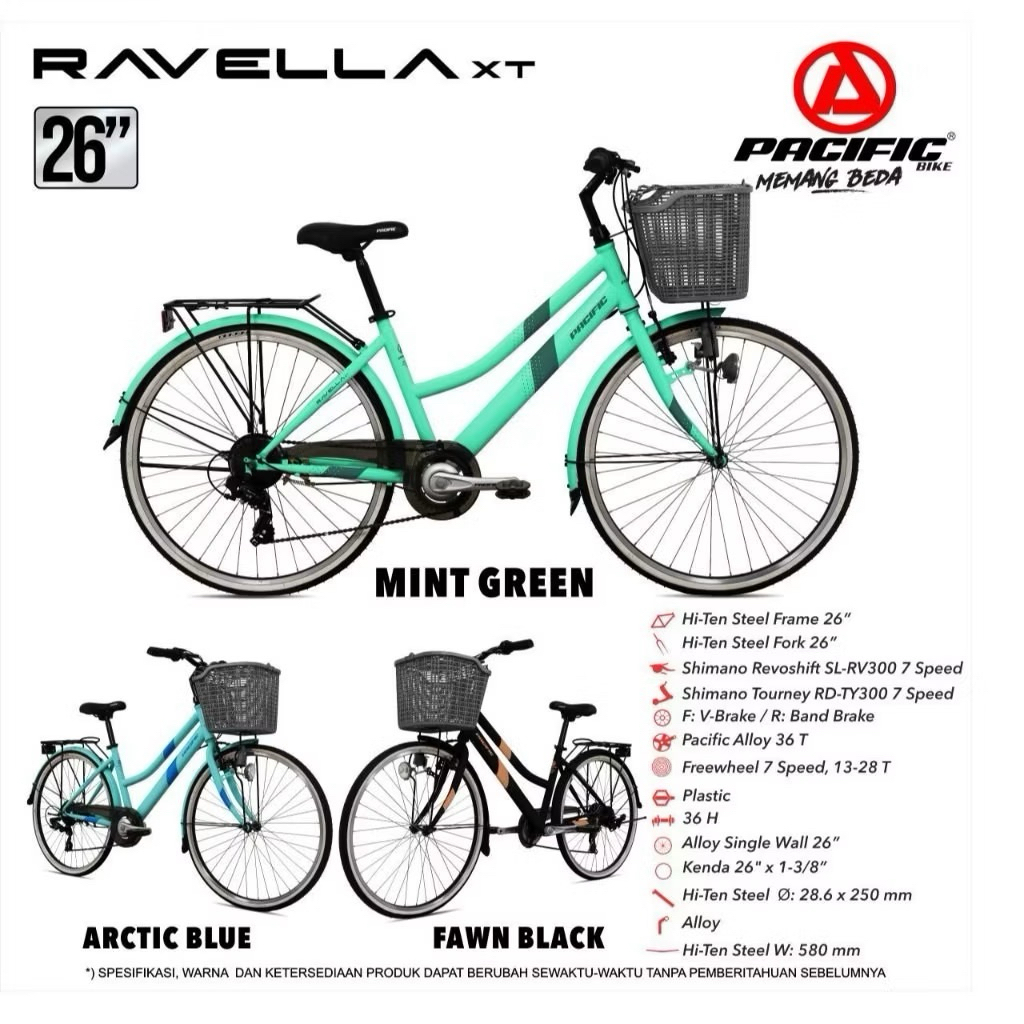 Jual Sepeda Mini Dewasa keranjang Pacific Ravella xt 26 inch | Shopee ...