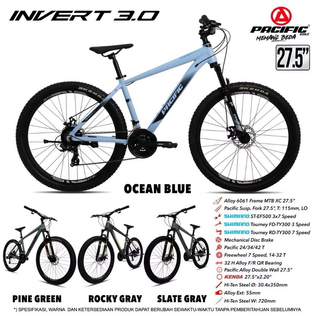 Jual Sepeda Gunung MTB Pacific Invert 3.0 Alloy 27.5 inch | Shopee ...