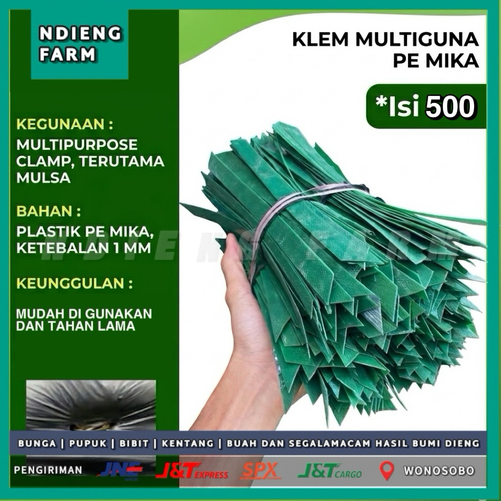 Sujen Jepit Mulsa Isi -+ 500 Pcs Pengait Mulsa Plastik untuk Pertanian dan Perkebunan