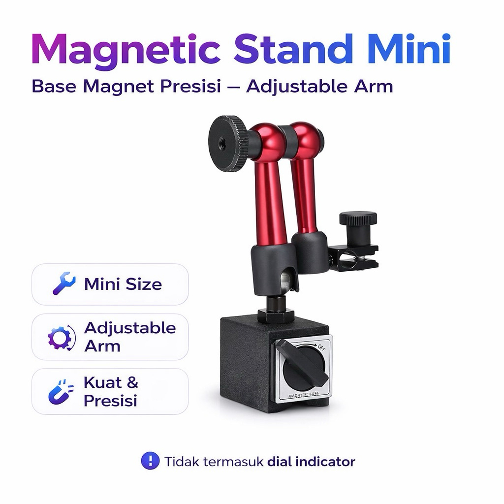 Jual Magnetic Base Mini Flexible Arm (Dudukan Dial Indicator Mini ...