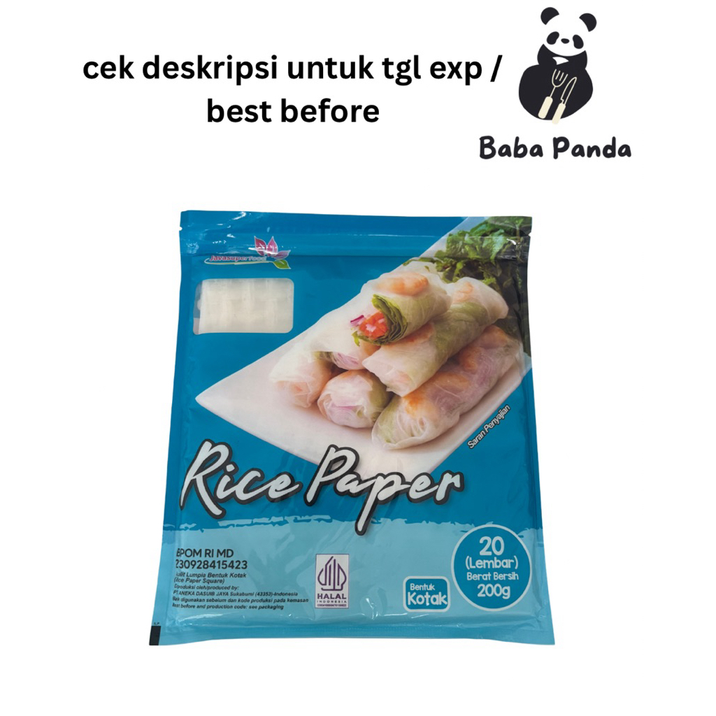 Jual Java Superfood Rice Paper Kotak 20 Lembar 200g – Kulit Lumpia ...