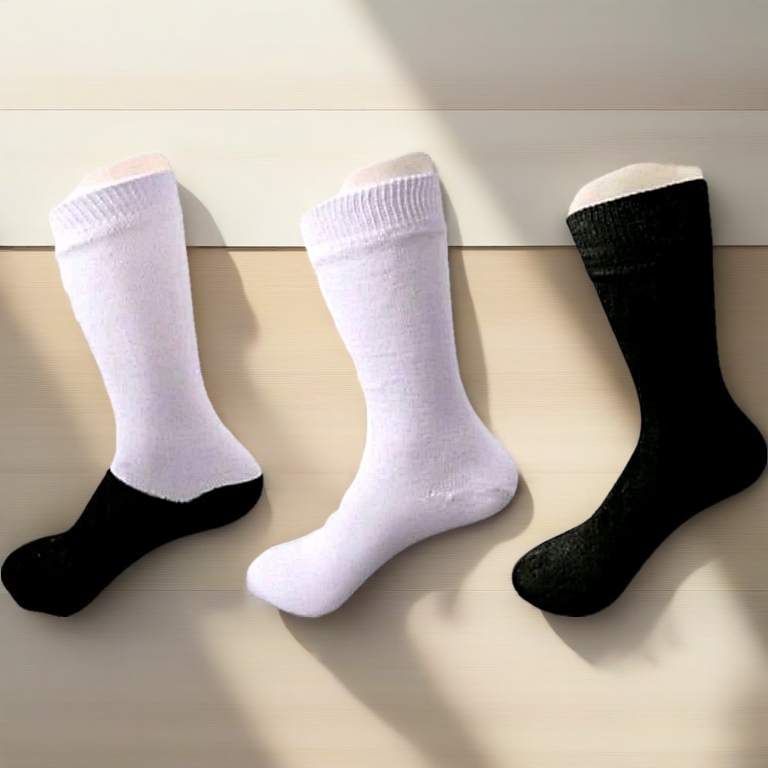 3 Pasang Kaos Kaki SD SMP SMA - Kaos Kaki Hitam Putih Sekolah Kaos Kaki Anak Hitam Polos Putih Polos Kaos Kaki Murah Kaos Kaki Sekolah kaos kaki unisex
