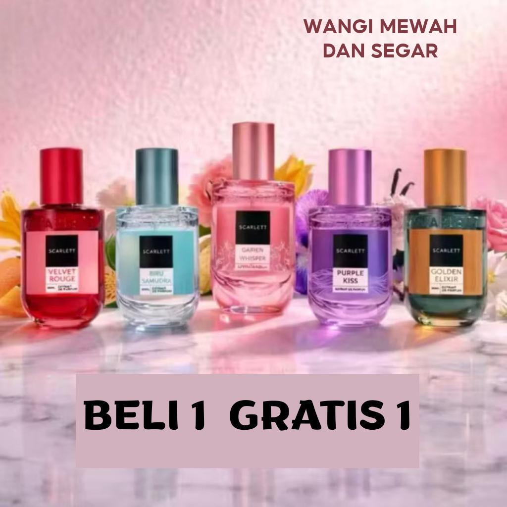 (BELI 1 GRATIS 1 ) SCARLET Extrait de Parfum Whitening 30ml Unisex Floral Oriental Wangi Mewah