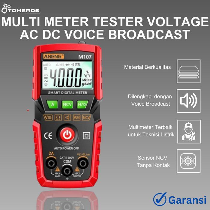 Jual Digital Multimeter Multi Meter Tester Voltage Ac Dc Voice ...