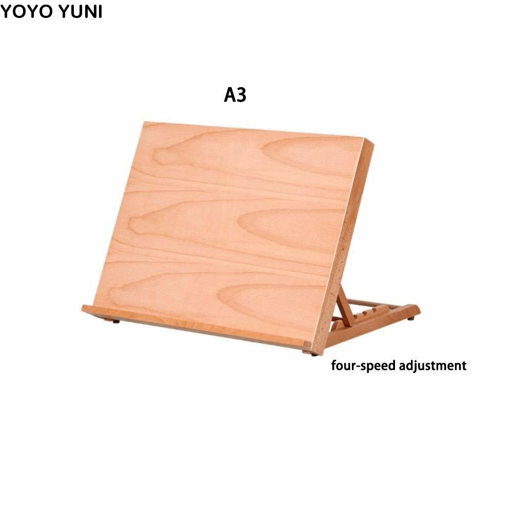 Jual Folding Beech Wood Table Easel Adjustable Multifunction Art ...