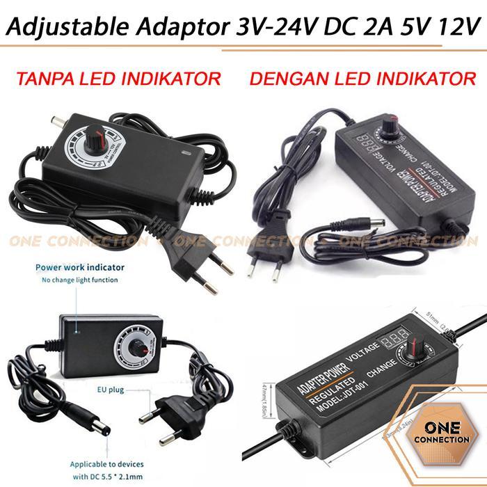 Jual Adjustable Adaptor 3V-24V DC 2A 5V 12V Power Supply Display ...