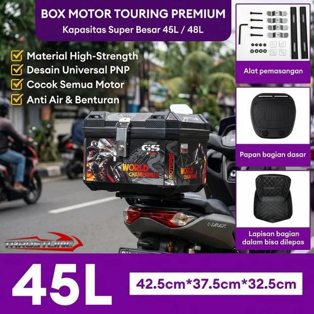 Jual Sepeda Motor Top Box Bagasi 45L Box Motorberkapasitas besar ...