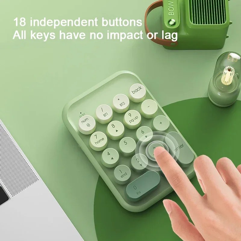 Jual Mini Wireless Bluetooth Numeric Keypad Colorful Retro Mini ...