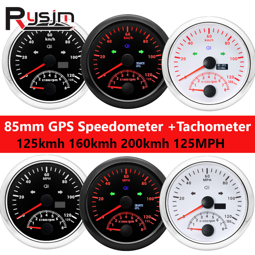 Jual Custom 85Mm Gps Speedometer 125Km/H 160Km/H 200Km/H 125Mph ...