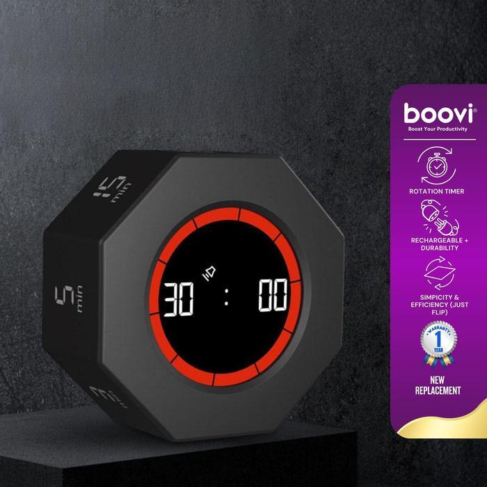Jual BOOVI JD012 Digital Timer Belajar Pomodoro Lampu LED Oktagonal ...