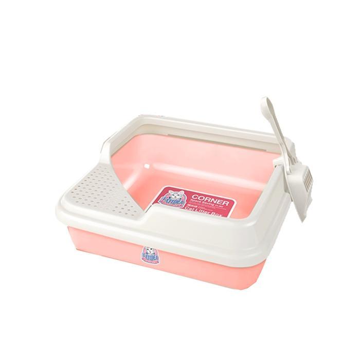 Jual Square Corner Cat Litter Box CL 202 ( 44 x 44 x 14.5cm ) | Shopee ...