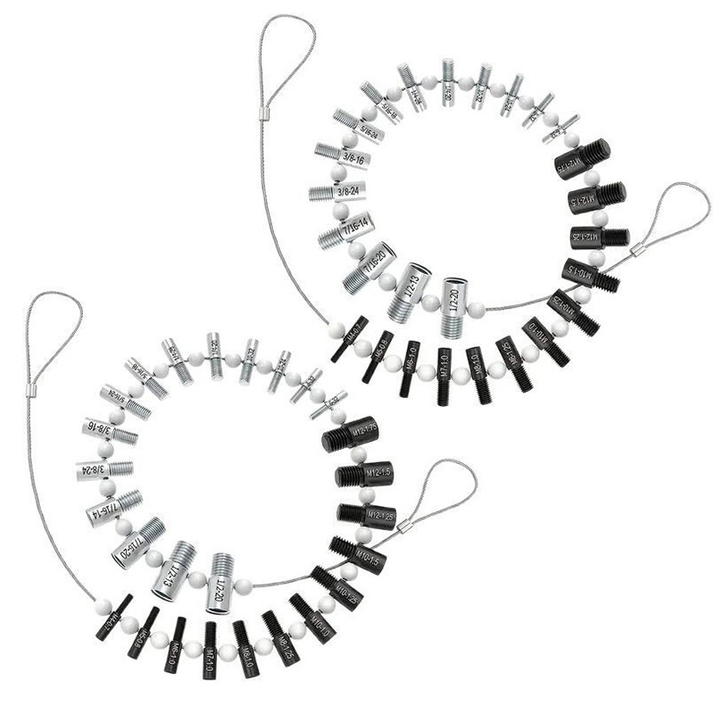 Jual Universal Thread Checker Inch & Metric Bolt Nut Screw Thread ...