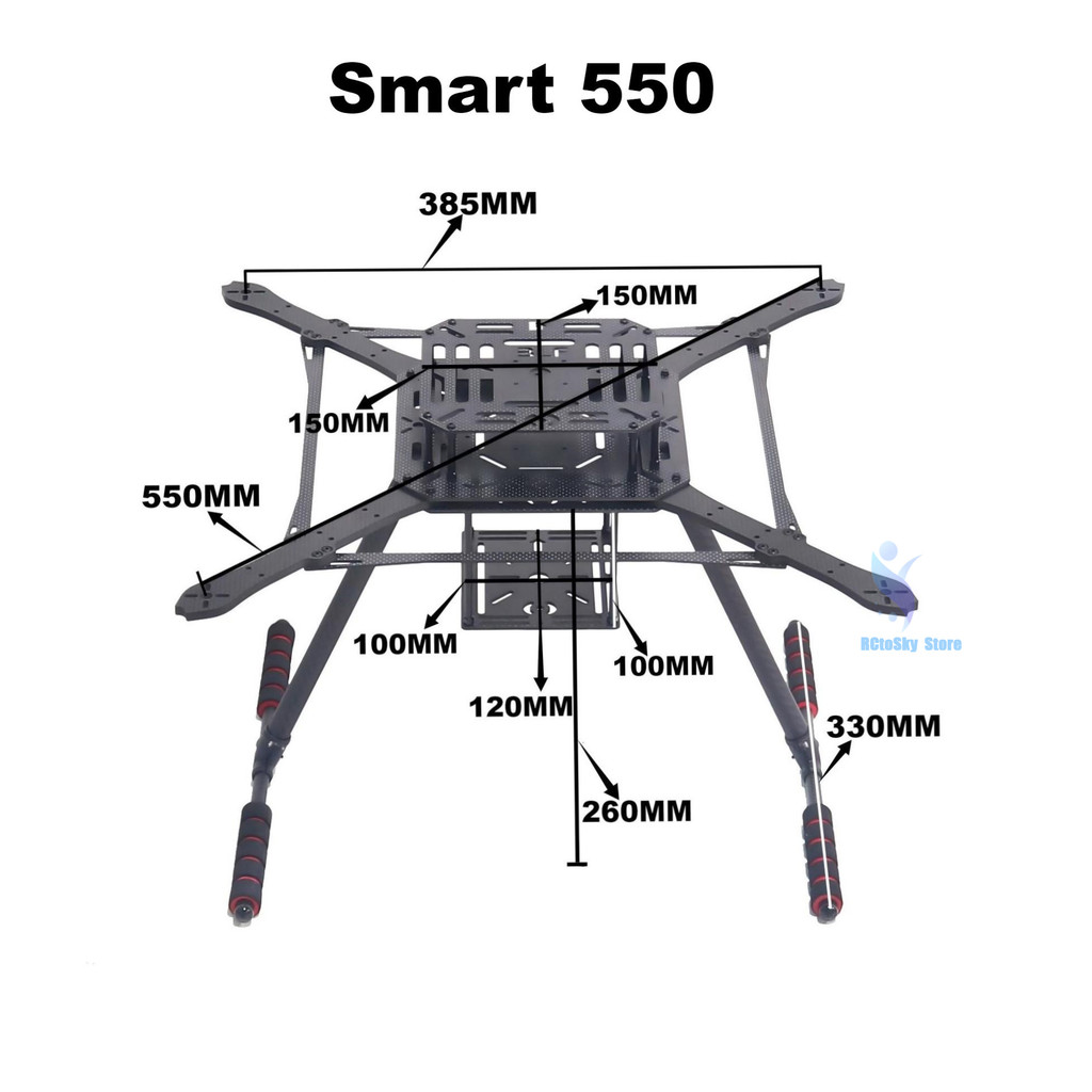 Jual ZD550 550mm Carbon fiber Drone Frame FPV Quad APM Pixhawk ...
