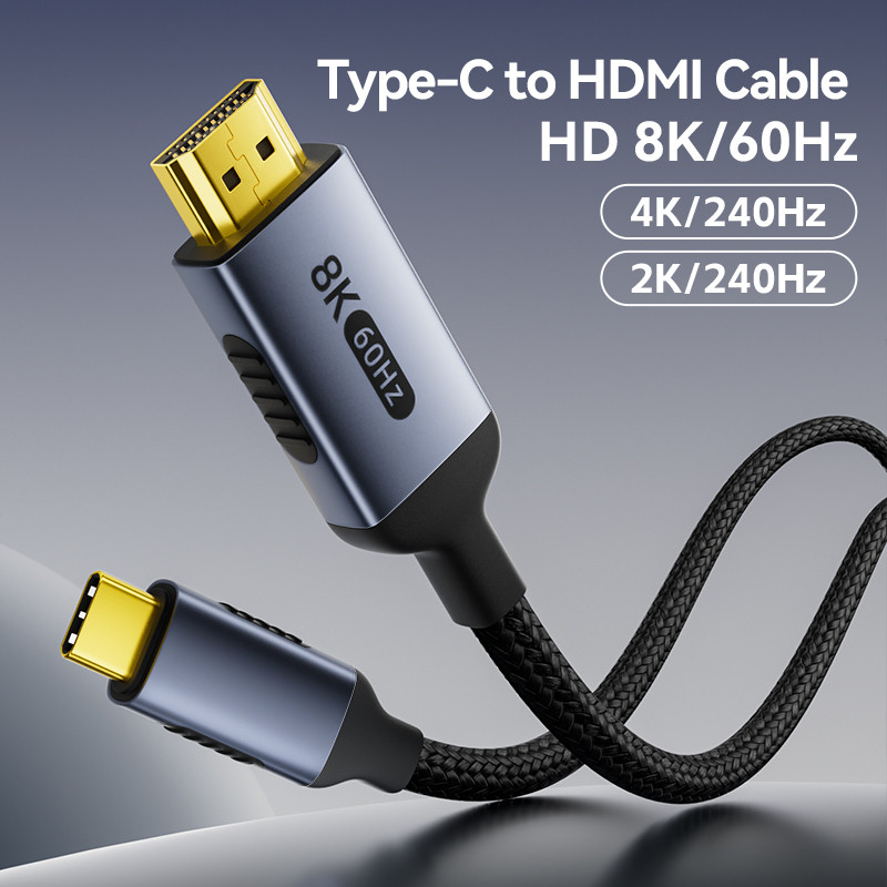 Jual 8K@60Hz Type-C to HDMI2.1 Cable 4K@240Hz HDR HDCP VRR ALLM for TV ...